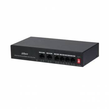 Switch 4-portowy PoE 10/100Mbps 2-port UPLINK 36W PFS3006-4ET-36 (Promo) DAHUA